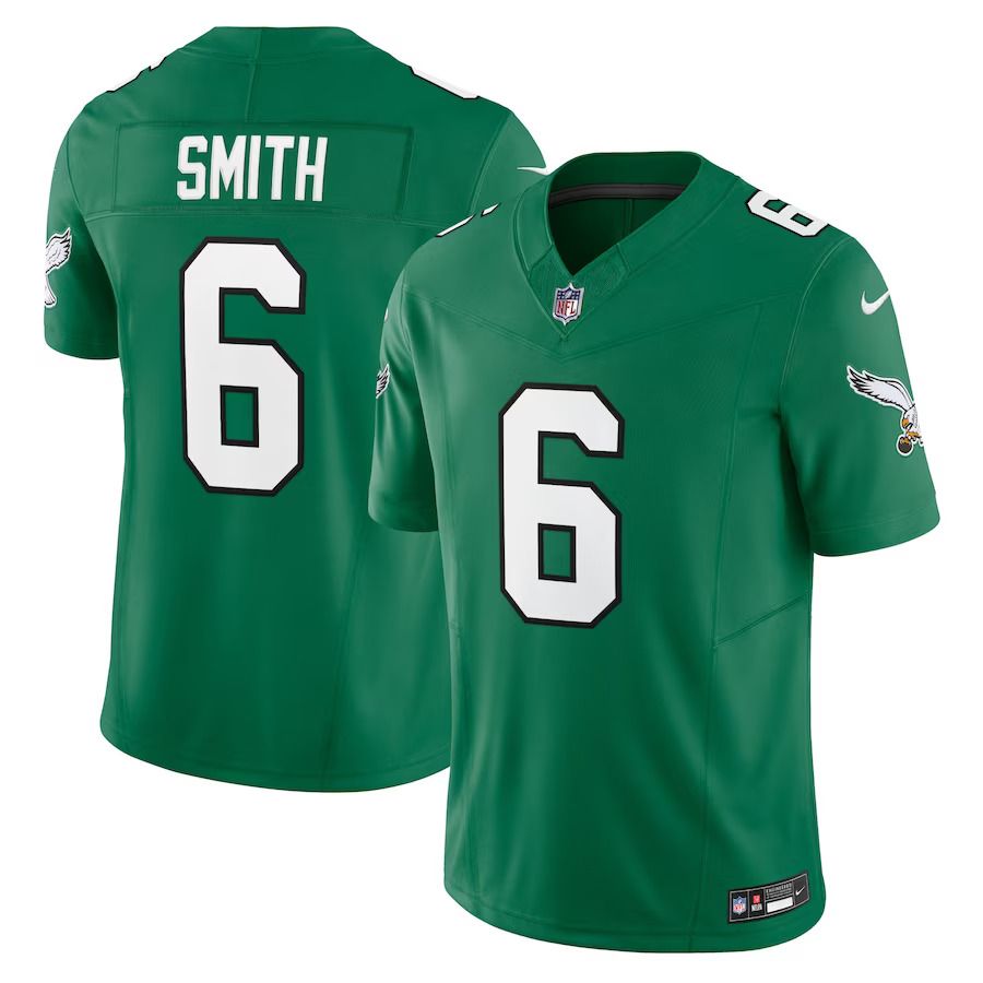Men Philadelphia Eagles #6 DeVonta Smith Nike Kelly Green Alternate Vapor F.U.S.E. Limited NFL Jersey->philadelphia eagles->NFL Jersey